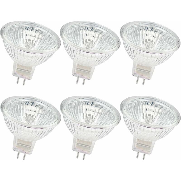 Förpackning MR16 12V 50W GU5.3 Bi-Pin Dimbar Halogenlampa Varmvit 2800K