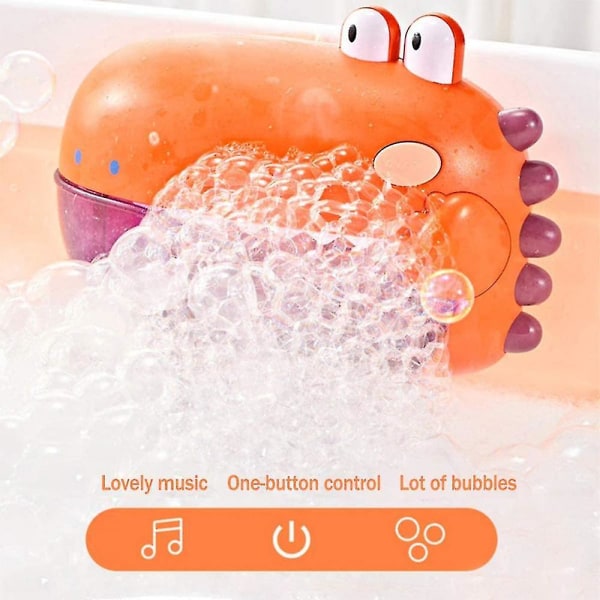 Bubbelbadmaskin för badkarsleksaker Blåser bubblor och spelar sånger Röd