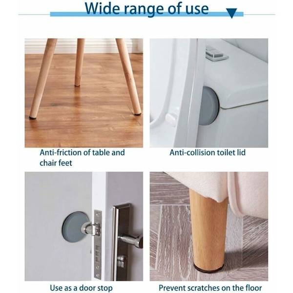 24 st möbelglidare 25 mm (runda) - PTFE-glidare självhäftande möbelglidare möbelglidare för stol soffa skrivbord