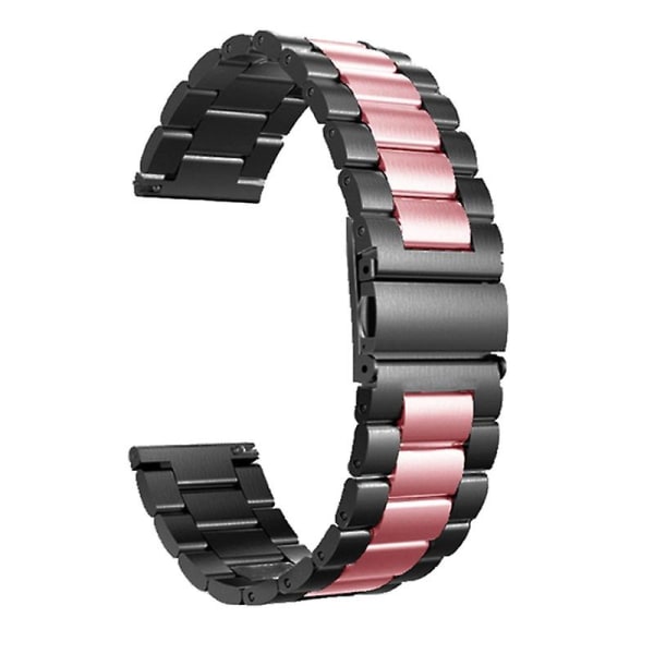 Dia Snap Spänne Tre pärlor Solid Rostfritt stål Armband Smart Watch