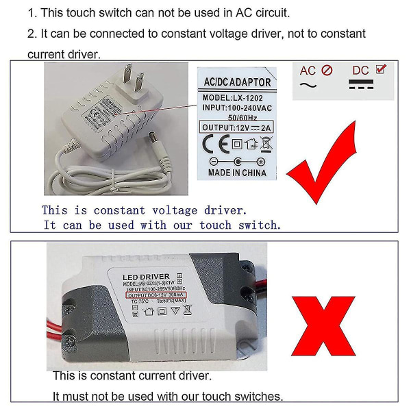 2st Touch Dimmer Switch Dc3.7v 5v 12v Steglös Dimmer Switch Sensor null ingen