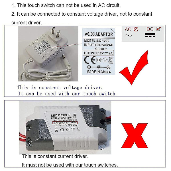 2st Touch Dimmer Switch Dc3.7v 5v 12v Steglös Dimmer Switch Sensor null ingen