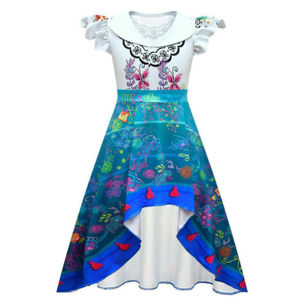 5-13 år tjejer Encanto Mirabel Cosplay kostym prinsessklänning 5-6 år