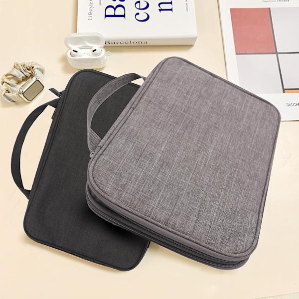 Hopeup förvaringsväska Multifunktionell Bärbar Organizer Watch case för resor Grå Single Tier
