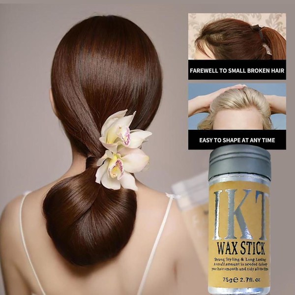 Ikt Hair Wax Stick Trasig Efterbehandling Styling Artefact Mud Edge Stick K75 Vit ingen