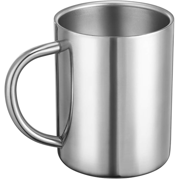 13,5 oz / 400 ml Dubbelväggig Rostfritt Stål Tekopp, Resekopp för Camping