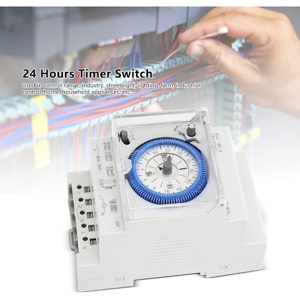 – Analog timer med synkronmotor och dagsprogram, timer, 36VAC/DC
