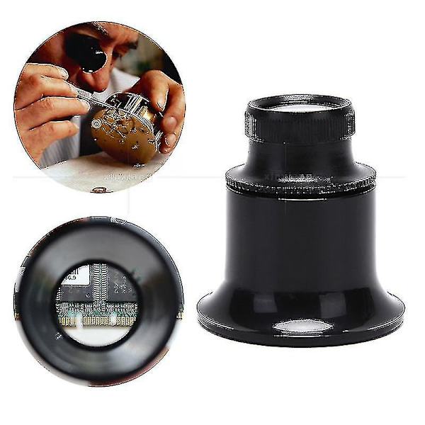 20x urmakare förstoringsglas, juvelerare inspektionslins smycken lupp för stämpel Tz