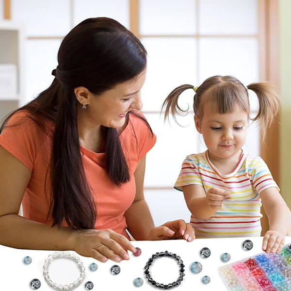 24 rutnät explosion pärl set lös pärla material paket handgjorda pyssel pärlor armband halsband smycken