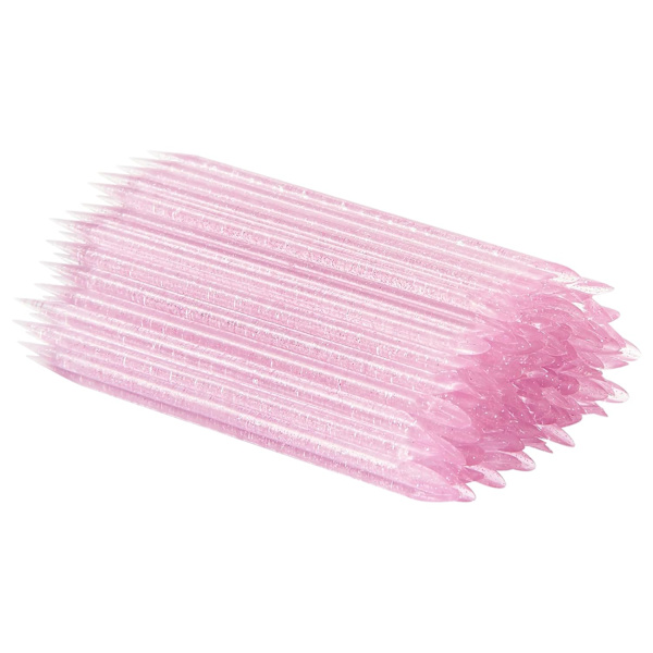 100 st engångsnagelstift Nagelbandsskjutare Bulk, Nagelvårdssticka, Manikyr Pedikyr Stick, Nagelbandsrengöringssticka (rosa)