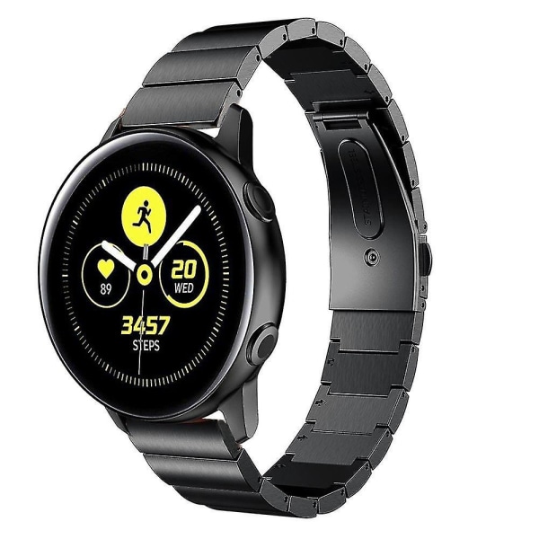 20 mm svart watch för Samsung Galaxy Watch Active