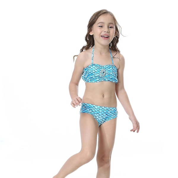 Baddräkt för flickor Mermaid Tail Bikinidräkt Rollspelsdräkt Simdräkt JP02 140