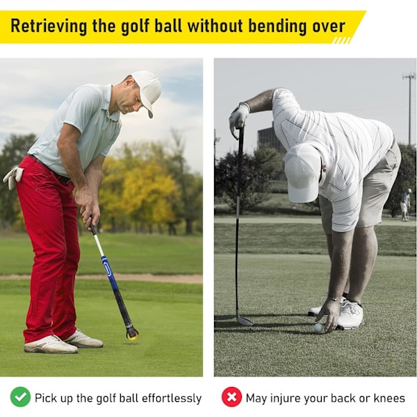 4-delad 3-rörs golfbollsklämma för putter - Puttergrepp sugkoppsklämma