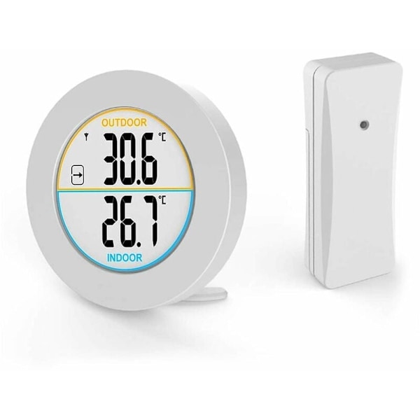 Inomhus- och utomhustermometer, digital trådlös termometer med probsensorer, HD LCD-skärm temperaturdetektor, min/max-minne