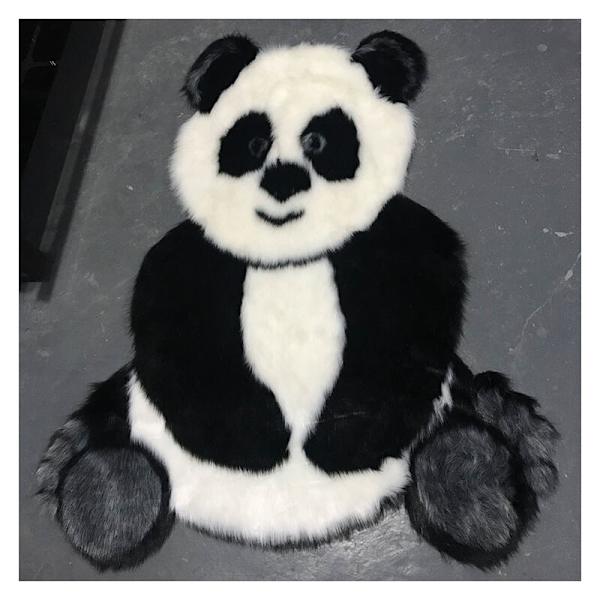 Cartoon Panda Matta, Konstgjord Päls, Mjuk Shag Kudde, Silkeslen Shag Matta för Vardagsrum, Sovrum, Karfönster, Soffa, 35 Tum x 47 Tum, Panda