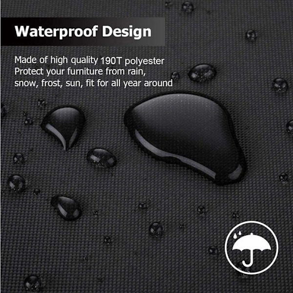 Utomhus Spa-skydd Fyrkantigt Varmkarsskydd Vattentätt 190t Polyestertyg Spa-skydd Anti-damm Anti-UV med Svart,220x220x90