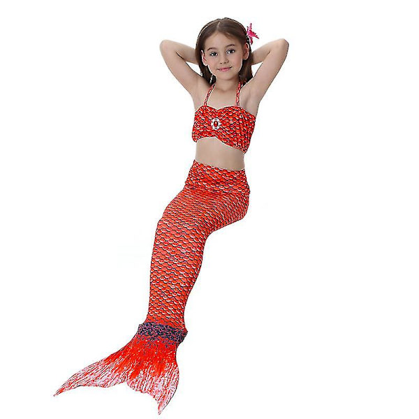 Baddräkt för flickor Mermaid Tail Bikinidräkt Rollspelsdräkt Simdräkt_y JP52 130