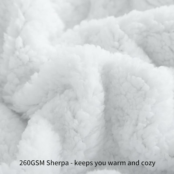 Grå Fleecefilt - Sherpafilt - för Soffa - Varm - för Vinter (Grå, 130x150cm)