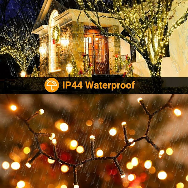 Utomhus ljusslinga 50M/2000 LED inomhus ljusslinga med vattentät IP44 jul födelsedagsfest bröllopsdekoration varmvit ljusslinga