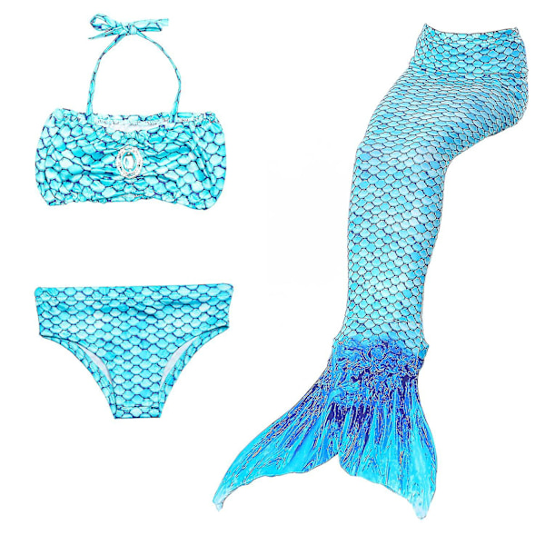 Baddräkt för flickor Mermaid Tail Bikinidräkt Rollspelsdräkt Simdräkt JP02 140