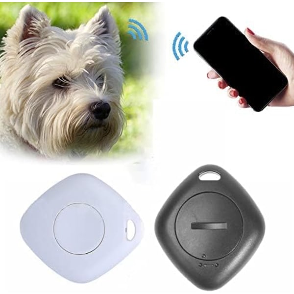 Smart Bluetooth Tracker & Key Finder, Key Finder Device med app, GPS-spårning för barn, nycklar, bagage, kompatibel iOS Android, 1-pack, vit