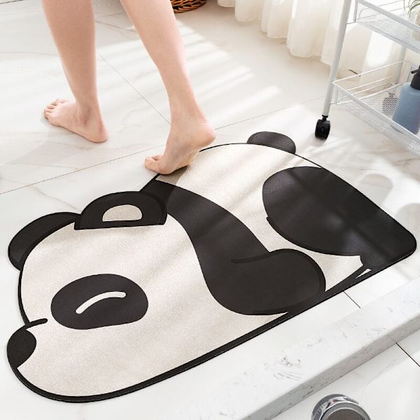 Cartoon Panda Matta, Konstgjord Päls, Mjuk Shag Kudde, Silkeslen Shag Matta för Vardagsrum, Sovrum, Karfönster, Soffa, 35 Tum x 47 Tum, Panda