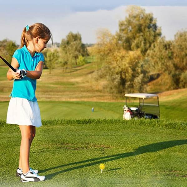 100 st plastgolftee, korta golftee (51 mm vita)