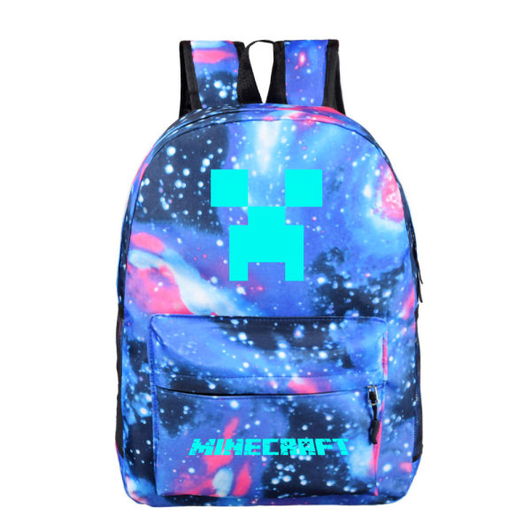 Minecraft Ryggsäck Student Ryggsäck Starry Blue ~ 2 Nightlight