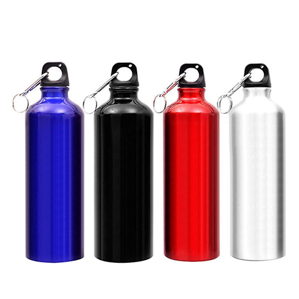 750ml Aluminiumlegering Utomhus Camping Cykel Träning Sport Vattenflaska kopp Svart