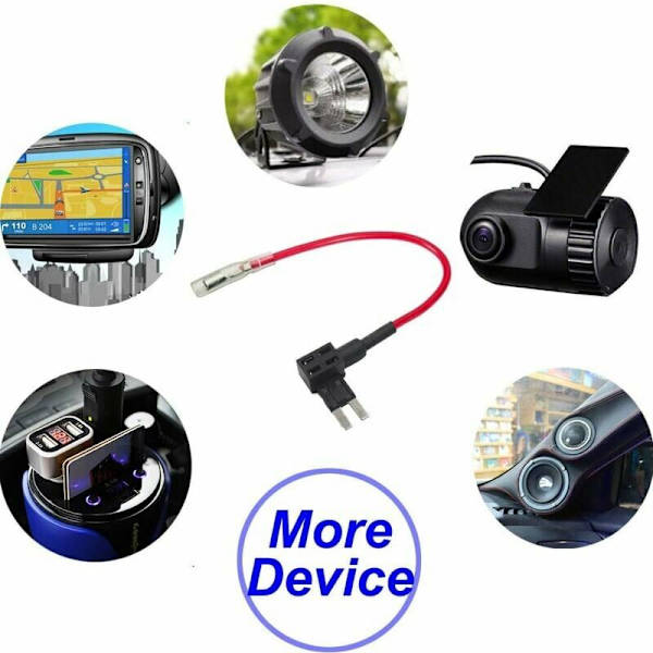 4 st 12V 24V Micro 2 säkringshållare, blad säkringshållare adapter, med 6 st 5A 10A 15A blad säkring och 1 st säkring avdragare