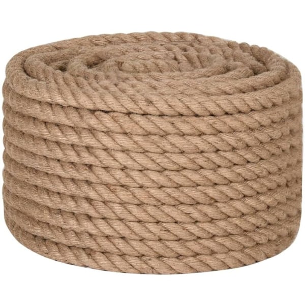Jute rep 25 m lång 16 mm tjock
