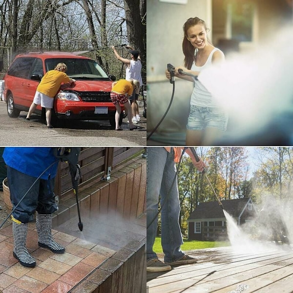 Lämplig för Karcher K2 K3 K4 K5 8M Högtryckstvättsslang Spolslang, Svart