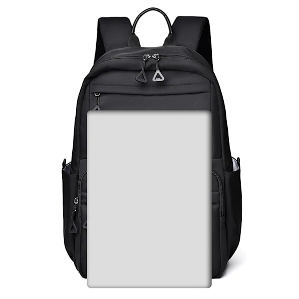 Justerbar enkel praktisk ryggsäck - Laptopväska (svart) - Unisex - Student skolväska - Casual ryggsäck svart