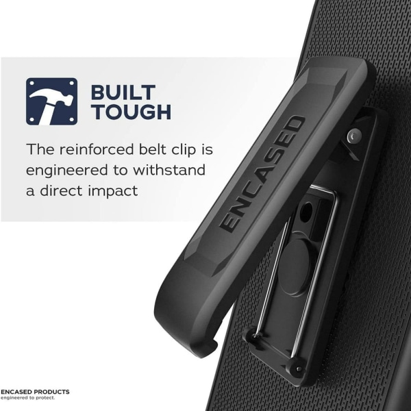 Inkapslad tunn rustning designad för Samsung Galaxy S22 case, Slim Fit phone case med hölster (mattsvart)