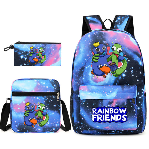 Rainbow Friends Ryggsäck för pojkar och flickor Starry Blueprint 4 Case