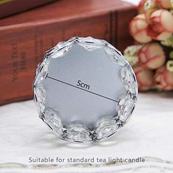 Silver Crystal Tea Aromatherapy Holder-Set om 6 för bröllop mors dag dekorationer bordsdekorationer gåvor
