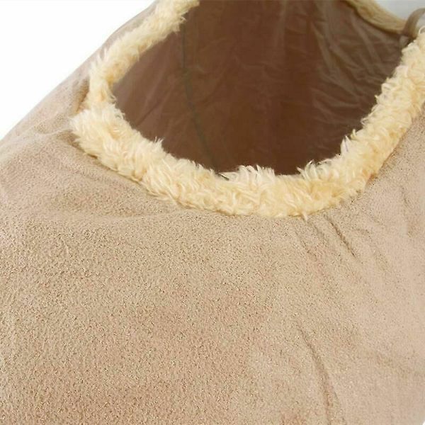 Hopfällbar kattunnel, katt lektunnel, hållbar mocka lektunnel med boll Khaki