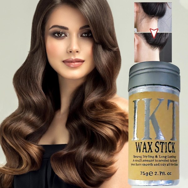 Ikt Hair Wax Stick Trasig Efterbehandling Styling Artefact Mud Edge Stick K75 Vit ingen