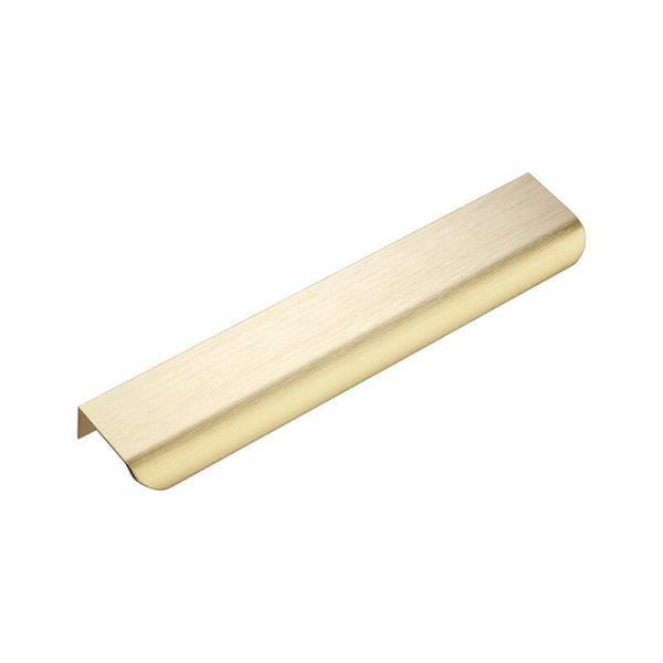 Set med 5 gyllene köksmöblerhandtag - Guldprofilhandtag Lådhandtag Borstad mässing Aluminiumlegering Centrumdistans 128mm Längd 150mm