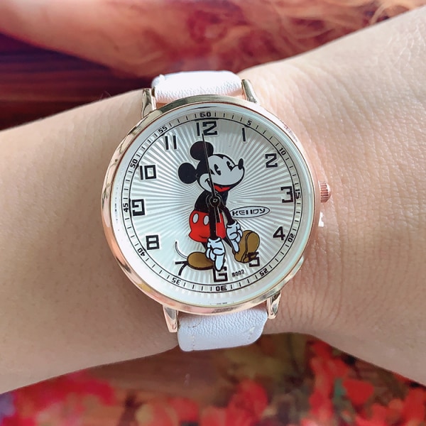 Enkel Mickey Mouse- watch Studentklocka Dammode Watch White