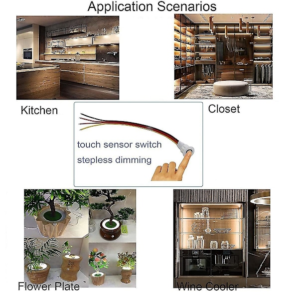 2st Touch Dimmer Switch Dc3.7v 5v 12v Steglös Dimmer Switch Sensor null ingen