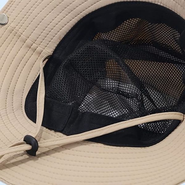 Sommar utomhus bredbrättad solhatt - Fällbar fiske vandring trädgårdsarbete hatt (svart)