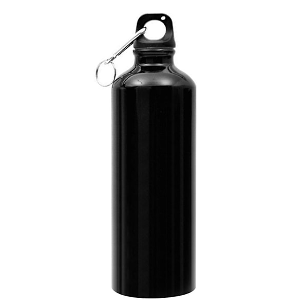 750ml Aluminiumlegering Utomhus Camping Cykel Träning Sport Vattenflaska kopp Svart