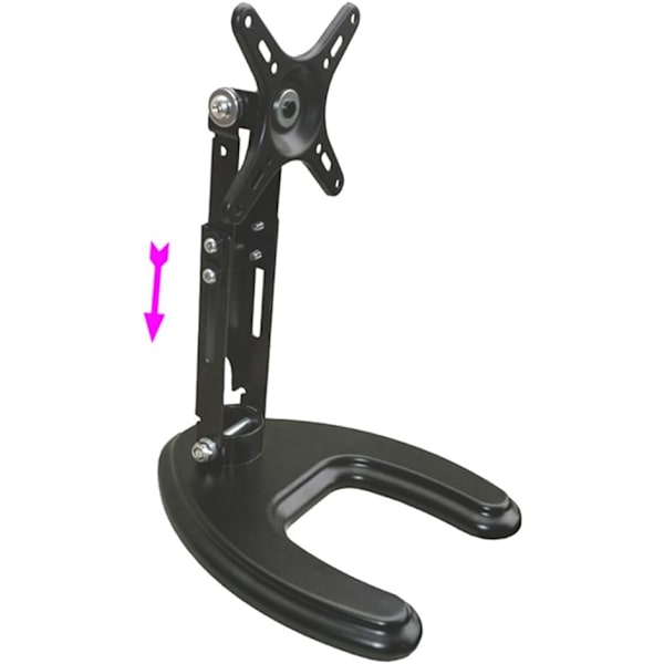 Aluminium LCD-skärmstativ Tilt Lift Höjdjusterbar 75x75 100x100mm VESA-platta (för 13-27\" LED- och LCD-skärmar)