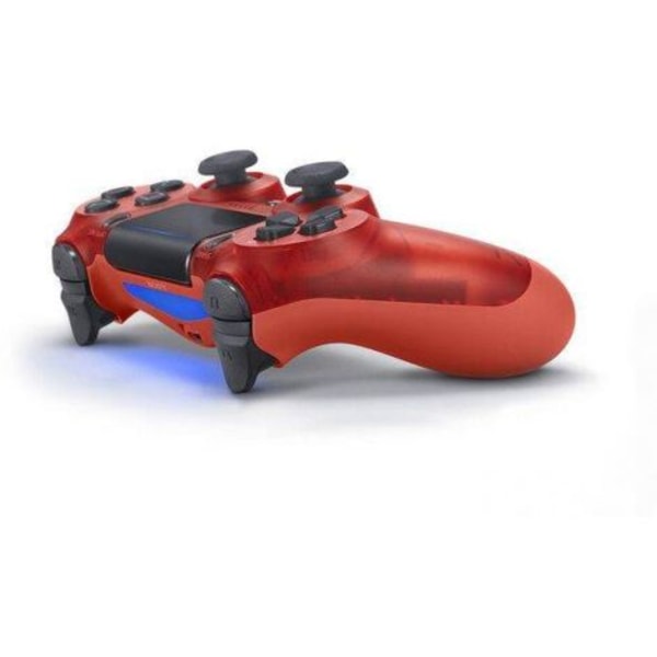 För Sony PS4 Controller PlayStation 4 Wireless Controller BT Gamepad Gamepad Ersättning (Transparent Röd)