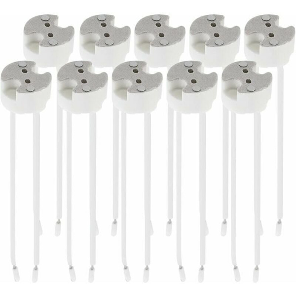 10x GU5.3-uttag - GU5.3 eller MR16-uttag - Keramiskt basstöd - Stöd med 12V-kabel - För glödlampa som LED-halogenstrålkastare