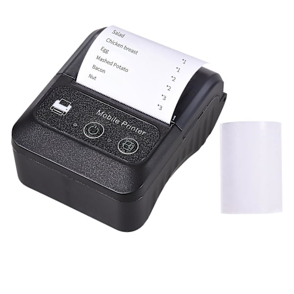 Bärbar thermal kvittoskrivare Trådlös Bt Mini kvitto kvitto Pos Mobil skrivare. Esc/pos kompatibel med Android Ios Windows - -
