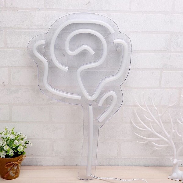 Rosa neonvägglampa, ljusslinga med 6 nivåers dimning och minnesfunktion, USB-driven LED-neonlampa för väggdekor, sovrum, fest, bar, bröllop