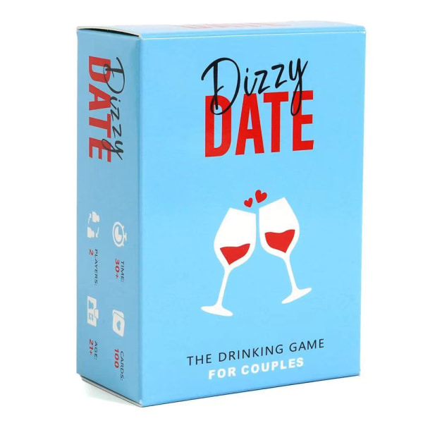 Beer Pressure Dizzy Date - Ett kortspel för dejtkvällar och fester. Perfekt present till par!