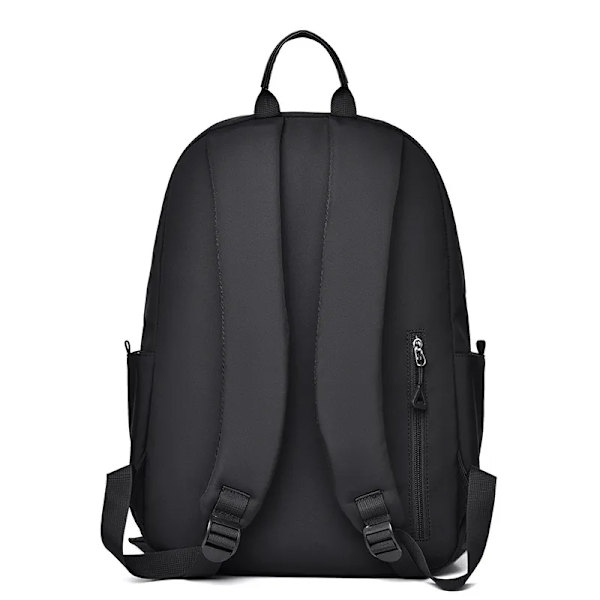 Justerbar enkel praktisk ryggsäck - Laptopväska (svart) - Unisex - Student skolväska - Casual ryggsäck svart